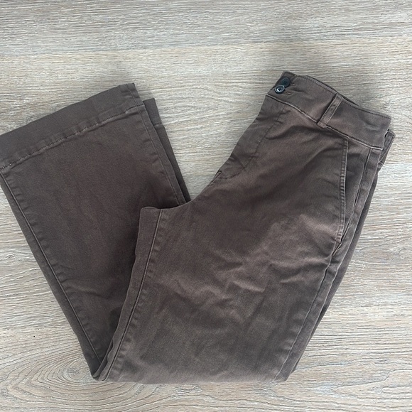 Everlane The Utility kick-out organic cotton high rise brown women’s size 8 - Picture 14 of 16